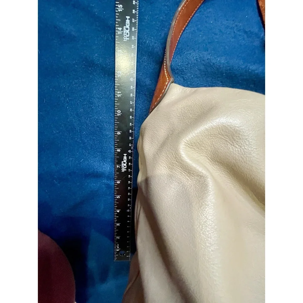 Dooney & Bourke Leather Camel Tan Brown Hobo Shoulder Bag Purse Gold Hardware